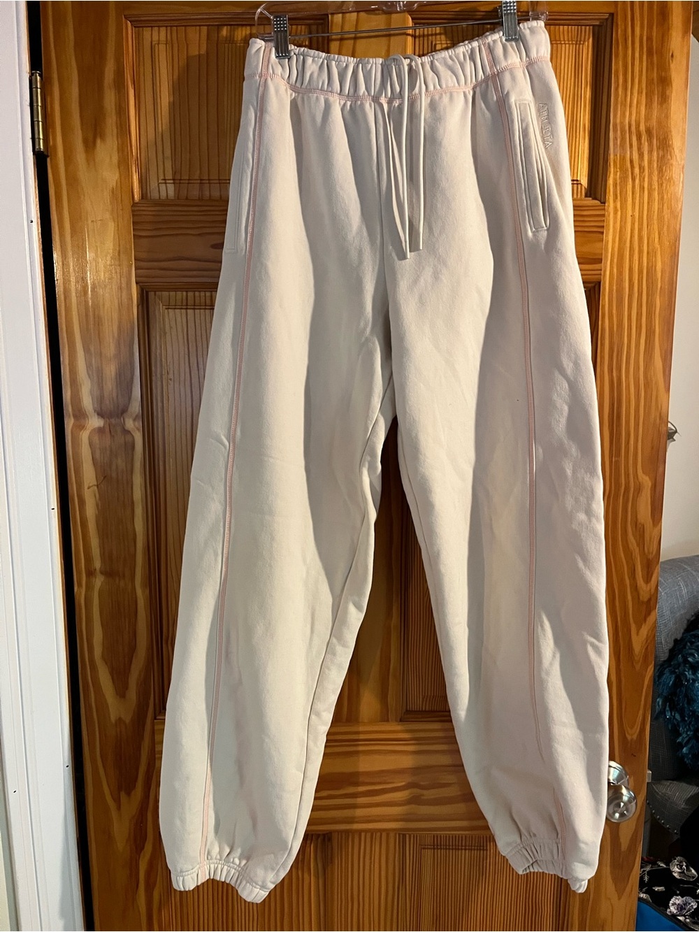ATHLETA  JOGGING PANTS  with Pink Piping (M TALL)